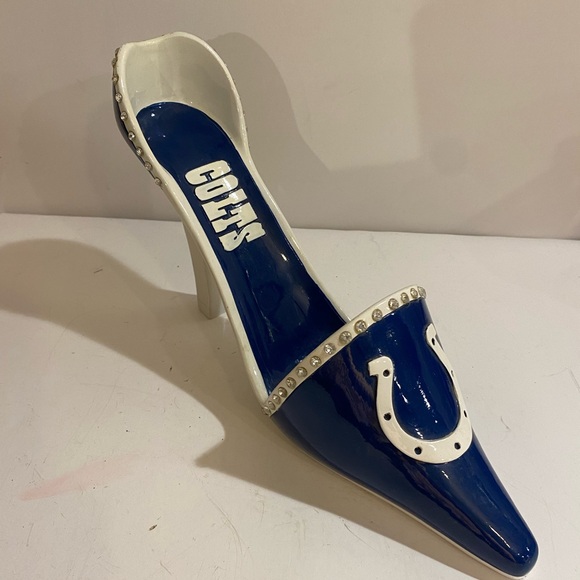 Ceramic Colts Team Shoe Wine Holder (KA) - Picture 2 of 14